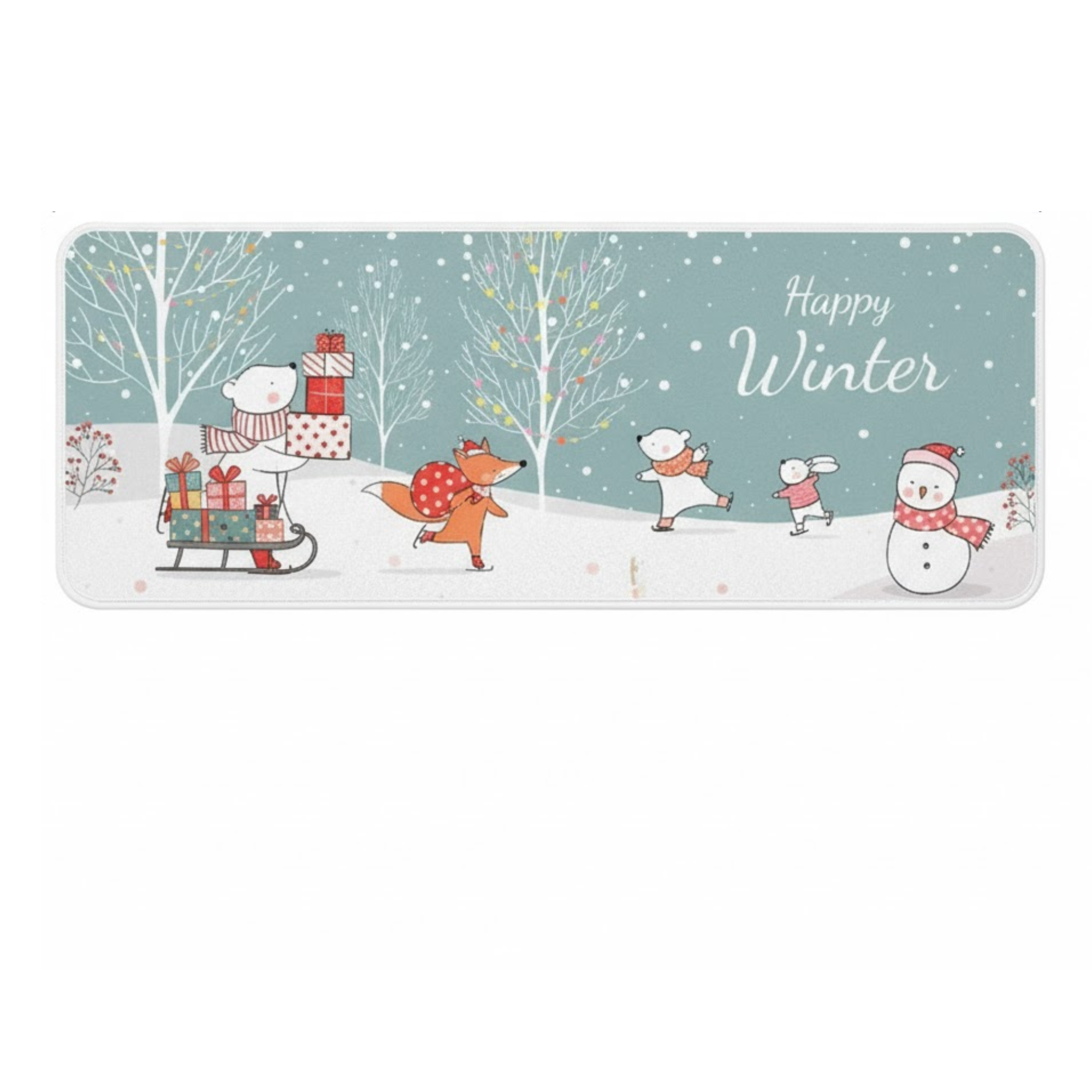 Printed Split Ac Cover Indoor Unit  Happy Winter 